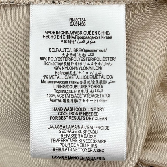 BCBGeneration Beige Shimmer Strapless Peplum Dress NWT - Picture 10 of 11